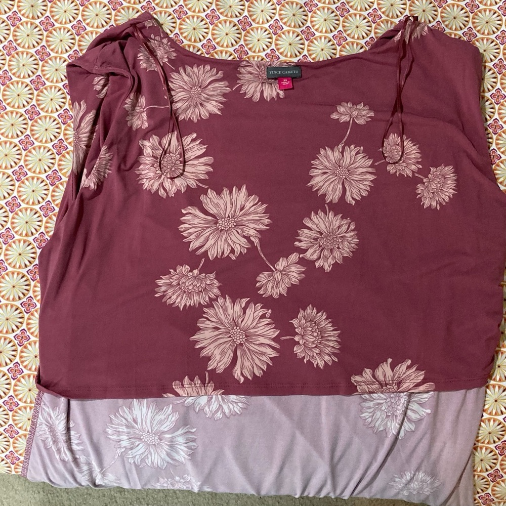 Vince Camuto Dusty Rose Asymmetrical Maxi Dress | Size 3X - Picture 6 of 14